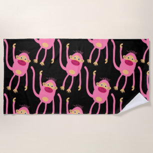 Cute Little Monkey Beach Towel