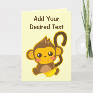 Cute Little Monkey Card