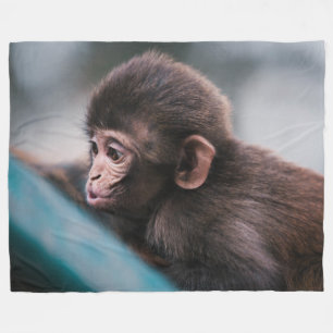 CUTE LITTLE MONKEY FLEECE BLANKET