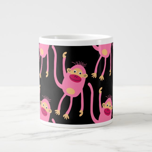 Cute Little Monkey  Large Coffee Mug (Front)