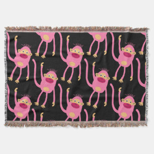 Cute Little Monkey  Throw Blanket