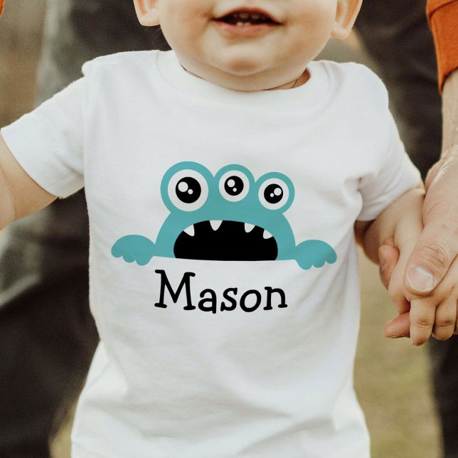 Cute Little Monster Baby Kid Personalised T-Shirt (Creator Uploaded)