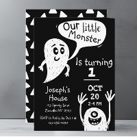 Cute Little Monster Boys First Birthday