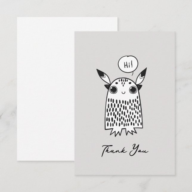 Cute little monster card (Front/Back)