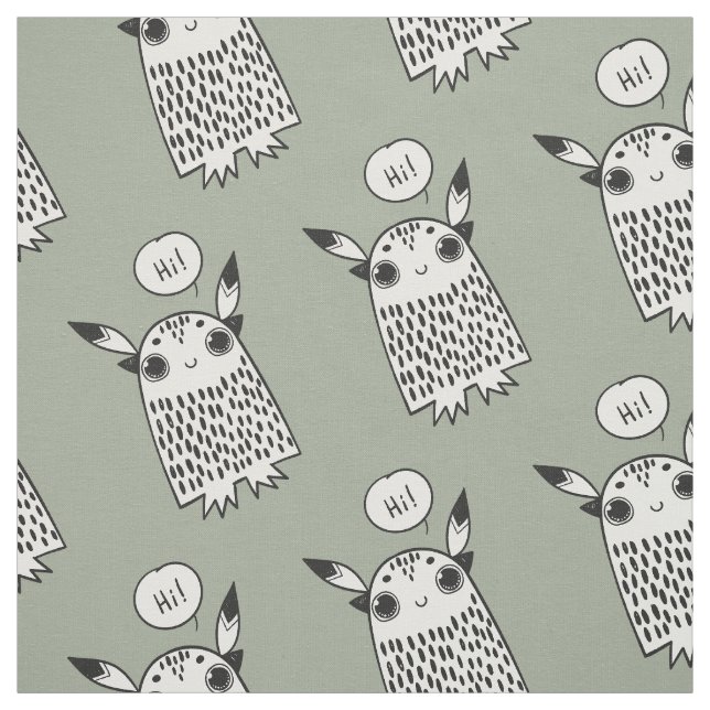 Cute little monster cartoon fabric (Swatch)