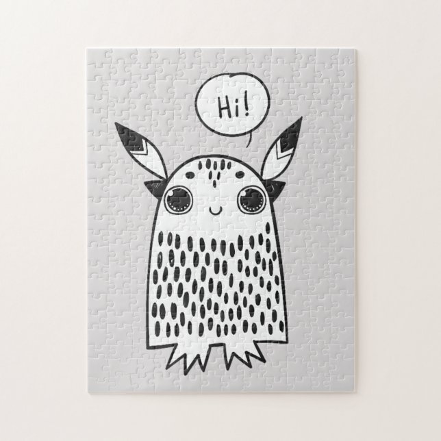 Cute little monster cartoon jigsaw puzzle (Vertical)