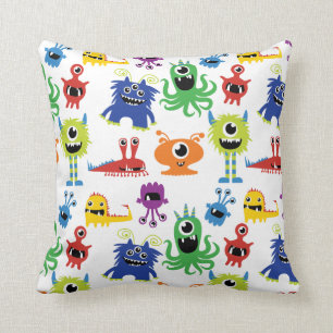 Cute Little Monsters Baby Boy Nursery Cushion