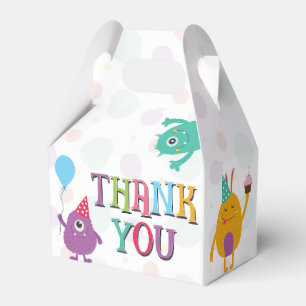 Cute Little Monsters Birthday Party Thank You Favour Box