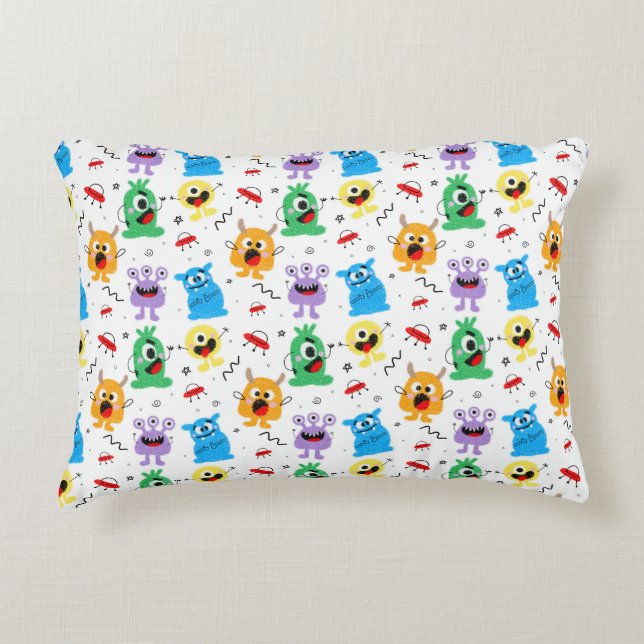 Cute Little Monsters Decorative Cushion (Front)