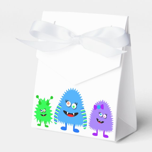 Cute Little Monsters Favour Box (Front Side)