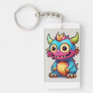 Cute Little Monsters Illustration – 4K Cartoon-Sti Key Ring