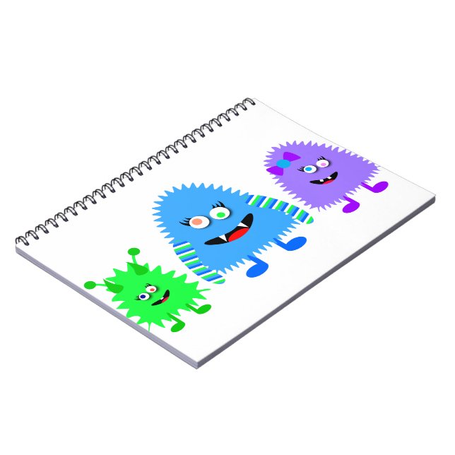 Cute Little Monsters Notebook (Left Side)