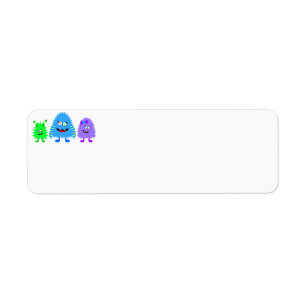 Cute Little Monsters Return Address Label
