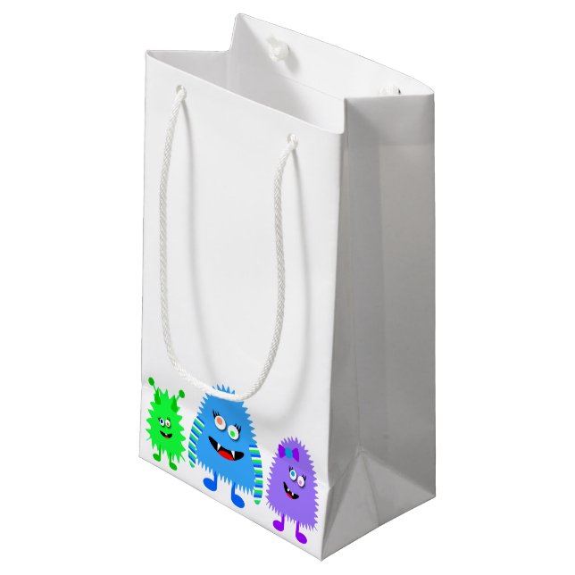 Cute Little Monsters Small Gift Bag (Front Angled)