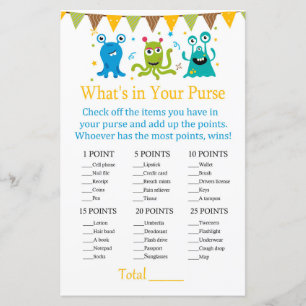 Cute Little Monsters What's in your purse game