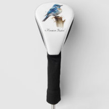 Cute Little Mountain Bluebird Watercolor, custom