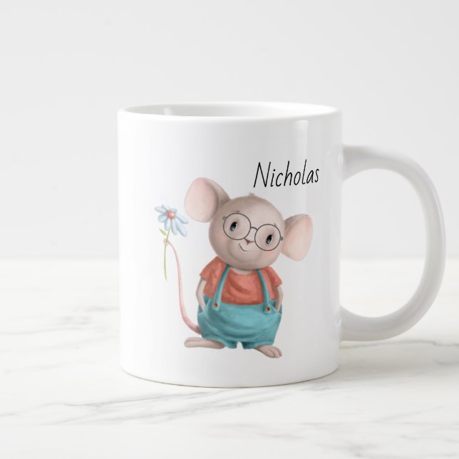 Cute Little Mouse Animal Cartoon   Coffee Mug (Right)
