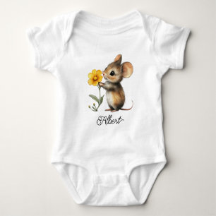 Cute Little Mouse Baby Bodysuit
