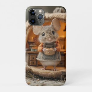 Cute Little Mouse in Cosy Acorn House iPhone 11 Pro Case
