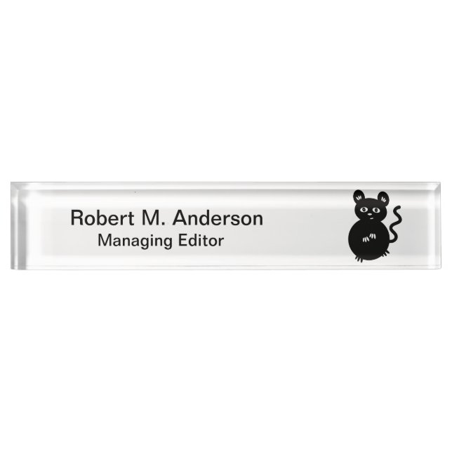 Cute Little Mouse Nameplate (Front)