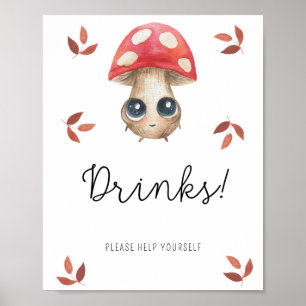 Cute little mushroom - Drinks Poster