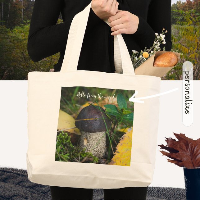 Cute little mushroom large tote bag (Creator Uploaded)