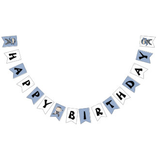 Cute Little Ninja Happy Birthday Bunting Flags