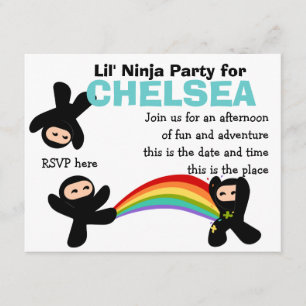 Cute Little Ninjas Invitation