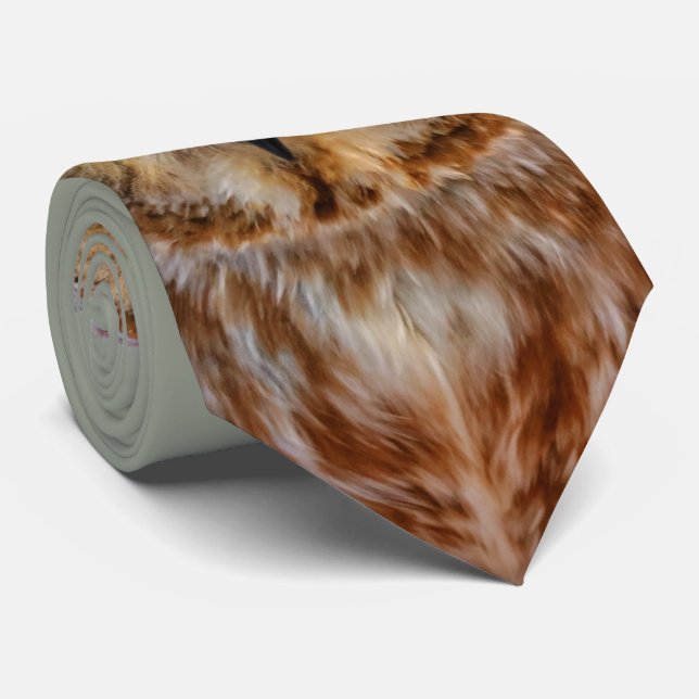 Cute Little Northern Saw Whet Owl Tie (Rolled)