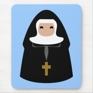 Cute Little Nuns Mouse Pad
