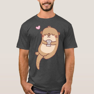 Cute Little Otter Holding A Seashell T-Shirt