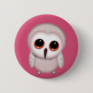 Cute Little Owl Illustration 6 Cm Round Badge
