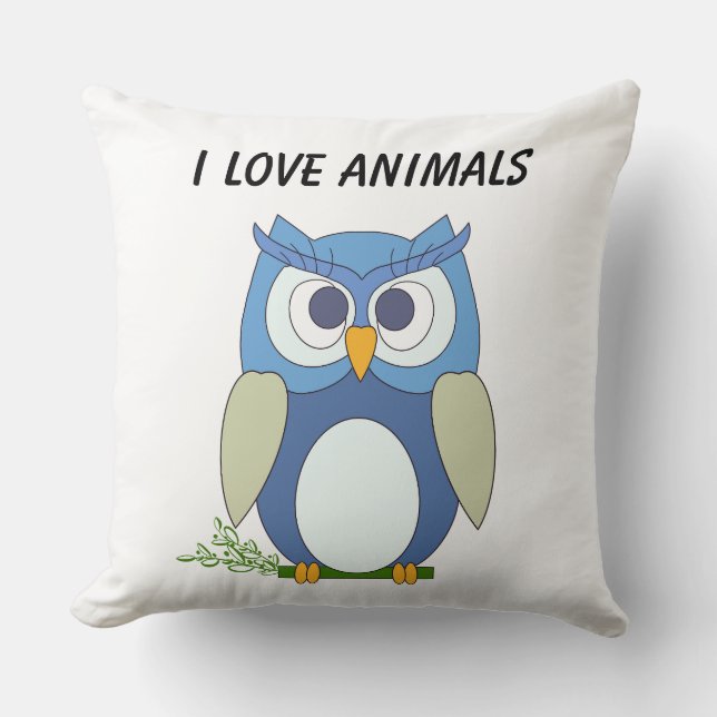 Cute Little Owl Pillow (Front)