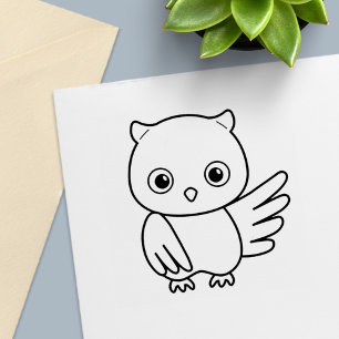 Cute Little Owl Self-inking Stamp