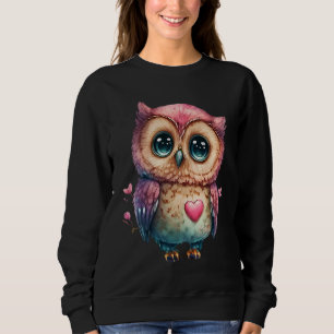 Cute Little Owl Valetines Animal Love 1 Sweatshirt