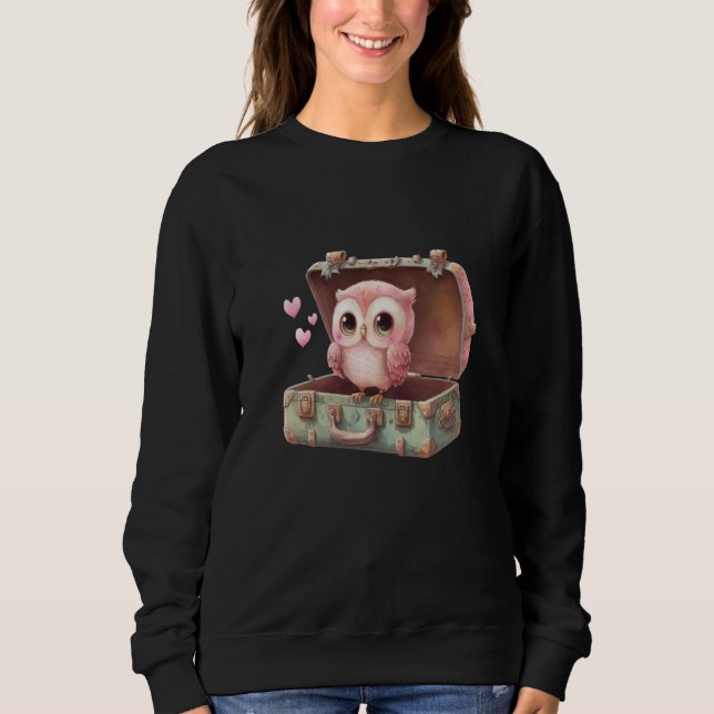 Cute Little Owl Valetines Animal Love  29 Sweatshirt (Front)
