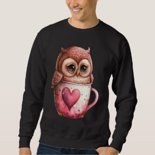 Cute Little Owl Valetines Animal Love 8 Sweatshirt