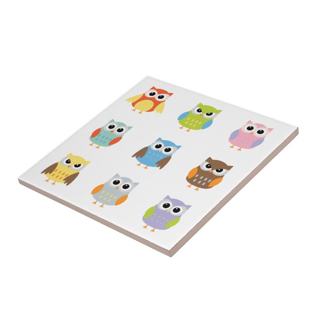 Cute Little Owls Tile (Side)