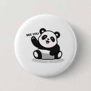 cute little panda 6 cm round badge