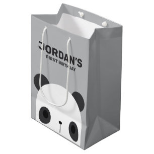 Cute Little Panda Bear Birthday Medium Gift Bag