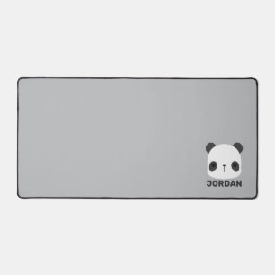 Cute Little Panda Bear with Personalised Name Desk Mat