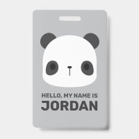 Cute Little Panda Bear with Personalised Name