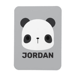 Cute Little Panda Bear with Personalised Name Magnet