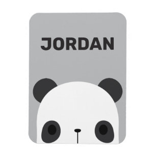 Cute Little Panda Bear with Personalised Name Magnet