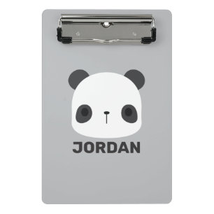 Cute Little Panda Bear with Personalised Name Mini Clipboard