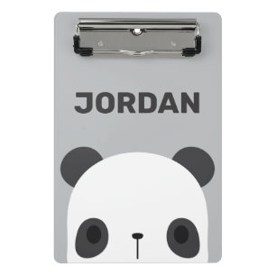 Cute Little Panda Bear with Personalised Name Mini Clipboard