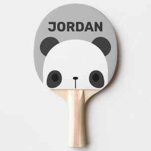 Cute Little Panda Bear with Personalised Name Ping Pong Paddle