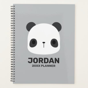 Cute Little Panda Bear with Personalised Name Planner