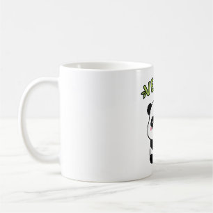 Cute Little Panda Enjoys Being Vegan Coffee Mug