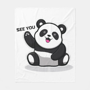 cute little panda fleece blanket